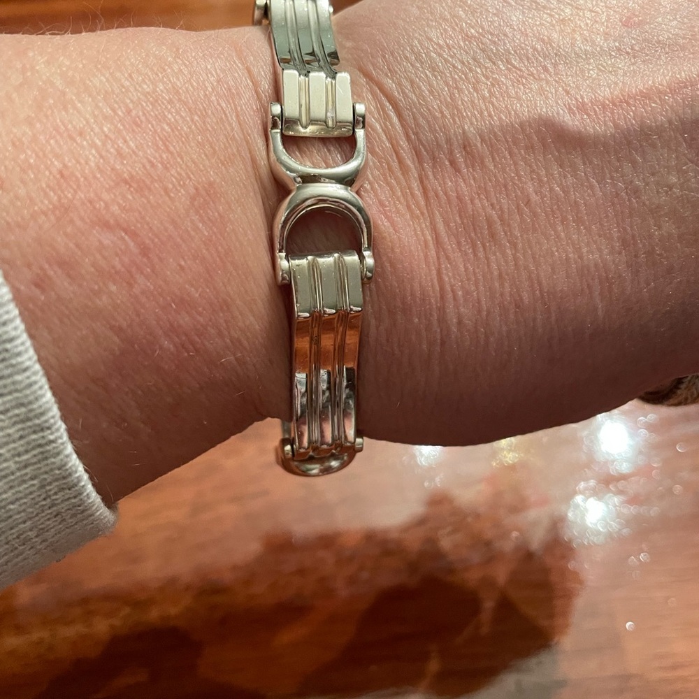 Sterling Silver Bracelet with 14K Gold Clasp